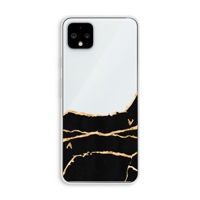 Gouden marmer: Pixel 4 XL Transparant Hoesje