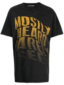 Mostly Heard Rarely Seen t-shirt en coton à effet délavé - Noir