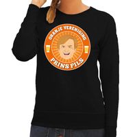 Oranje vereniging Prins Pils sweater zwart dames