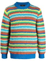 Alanui pull Over The Rainbow colour block - Bleu - thumbnail