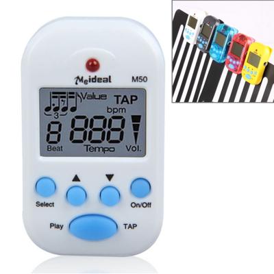 Mini professionele elektronische Piano viool Clip metronoom van de kwalitatief hoogwaardige digitale Tuner M50(White)