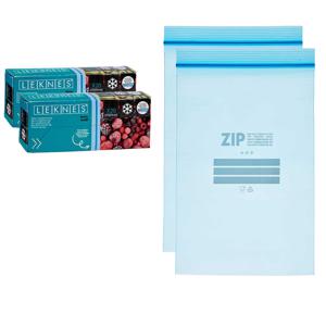 Keuken/diepvries vershoud zakken - 40x stuks - 17 x 25 cm - transparant - inhoud 0.85 liter