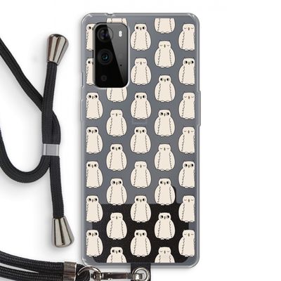 Uilen: OnePlus 9 Pro Transparant Hoesje met koord
