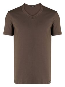 TOM FORD V-neck short-sleeve T-shirt - Marron