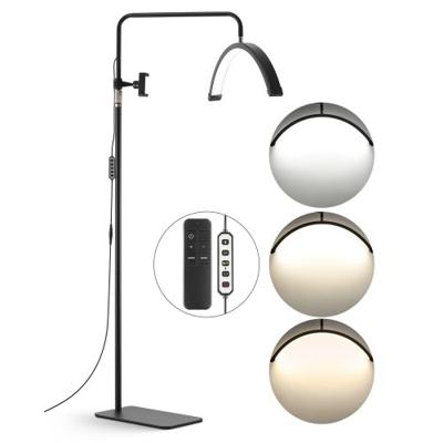 VEVOR Dimbare LED Vloerlamp Wimperlicht Halve Maan Licht 40W 181cm Hoogte Zwart
