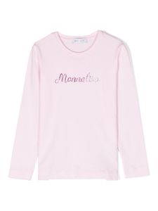 Monnalisa t-shirt à logo imprimé - Rose