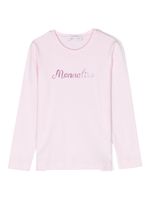 Monnalisa t-shirt à logo imprimé - Rose - thumbnail