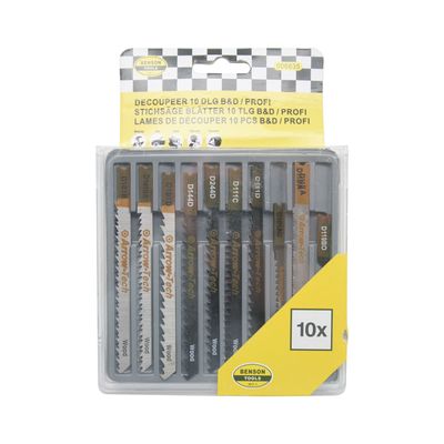 Hofftech Universele Decoupeerzaagbladen met U-Schacht voor Hout & Metaal - 10 Delig Hofftech Universele Decoupeerzaagbladen met U-Schacht voor Hout & Metaal - 10 Delig