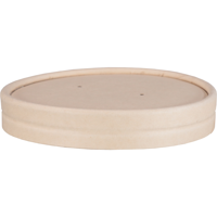 Deksel | soepbeker | Bamboepapier + PE | rond | Ø90mm | naturel | 500 stuks