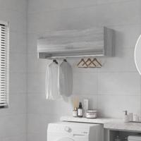 Kledingkast 100x32,5x35 cm bewerkt hout grijs sonoma eikenkleur