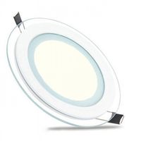 LED Downlight Slim - Inbouw Rond 15W - Natuurlijk Wit 4200K - Mat Wit Glas - Ø200mm