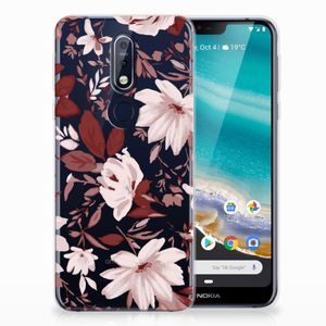 Hoesje maken Nokia 7.1 Watercolor Flowers