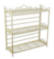 A 3 TIER IRON ETAGERE, WHITE