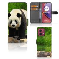 Motorola Moto G84 | Telefoonhoesje | Met pasjeshouder | Panda