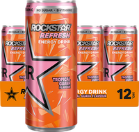 Rockstar Energy Drink Tropical Guava No Sugar (12 x 250 ml)
