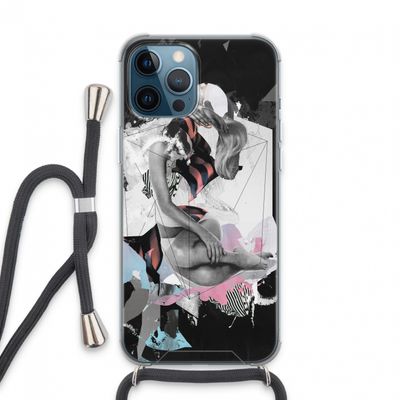 Camouflage de sommeil: iPhone 13 Pro Max Transparant Hoesje met koord