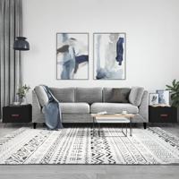 Salontafels 2 st 50x50x40 cm bewerkt hout zwart