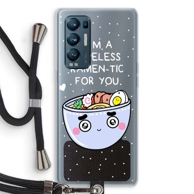 I'm A Hopeless Ramen-Tic For You: Oppo Find X3 Neo Transparant Hoesje met koord