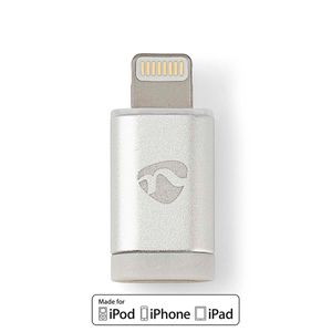 Nedis Lightning-Adapter | Apple Lightning 8- Pins naar USB Micro-B Female | Aluminium | 1 stuks - CCTB39901AL CCTB39901AL