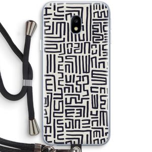 Moroccan Print: Samsung Galaxy J3 (2017) Transparant Hoesje met koord