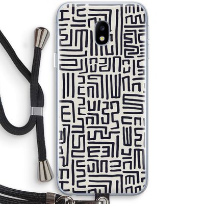 Moroccan Print: Samsung Galaxy J3 (2017) Transparant Hoesje met koord
