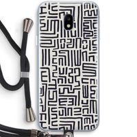 Moroccan Print: Samsung Galaxy J3 (2017) Transparant Hoesje met koord