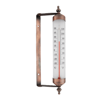 Esschert Design Thermometer Fensterrahmen Vloeibare omgevingsthermometer Buiten Brons, Wit