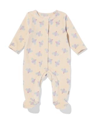 HEMA Newborn jumpsuit rib vogels ecru (ecru)