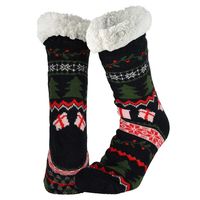 Apollo Dames Home Socks Kerst Huissokken Navy Blauw