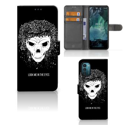 Telefoonhoesje met Naam Nokia G11 | G21 Skull Hair Telefoonhoesje met Naam Nokia G11 | G21 Skull Hair