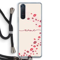 Kusjes: Sony Xperia 5 II Transparant Hoesje met koord
