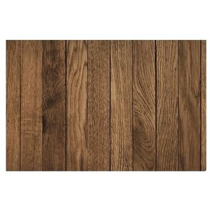 6x Placemats bruine hout print 44 cm