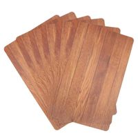 6x Placemats bruine hout print 44 cm - thumbnail