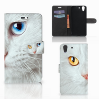 Huawei Y6 II | Honor 5A Telefoonhoesje met Pasjes Witte Kat - thumbnail