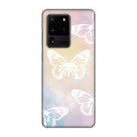 White butterfly: Volledig geprint Samsung Galaxy S20 Ultra Hoesje
