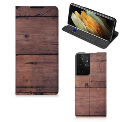 Samsung Galaxy S21 Ultra Book | Wallet Case | Old Wood