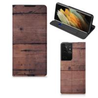 Samsung Galaxy S21 Ultra Book | Wallet Case | Old Wood