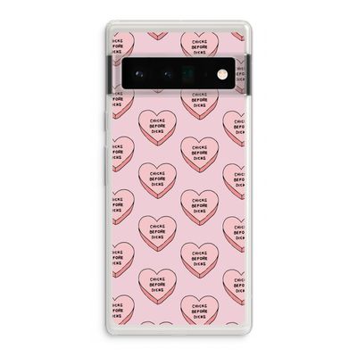 Chicks before dicks: Google Pixel 6 Pro Transparant Hoesje