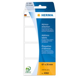 Etiket HERMA adres 4302 67x35mm 250stuks zig-zag