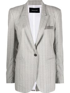 Fabiana Filippi blazer boutonné à fines rayures - Gris