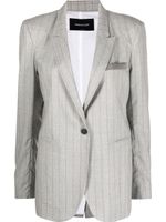 Fabiana Filippi blazer boutonné à fines rayures - Gris