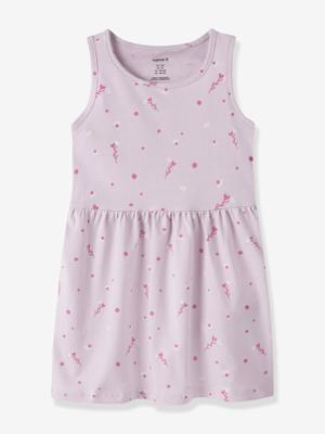 Mouwloze jersey jurk voor meisjes met print NAME IT zachtpaars