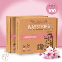 Natuurlijke Wasmiddeldoekjes - Lentebloesem Wasstrips 100 Wasbeurten Incl. Wasverzachter – Wasmiddel Wasdoekjes – Vegan - thumbnail