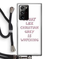 Christian Grey: Samsung Galaxy Note 20 Ultra / Note 20 Ultra 5G Transparant Hoesje met koord