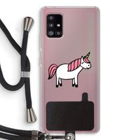 Eenhoorn: Samsung Galaxy A51 5G Transparant Hoesje met koord