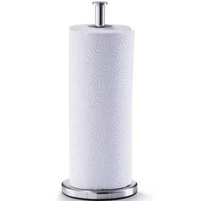 Zeller Keukenrolhouder - rond - zilver - RVS - 13x32 cm