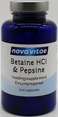 Nova Vitae Betaine HCL 648 mg & pepsine 150 mg (100 caps)