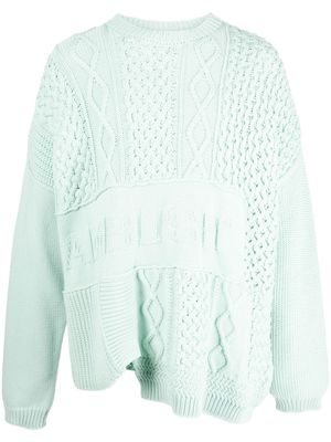 AMBUSH pull en maille à design patchwork - Vert