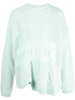 AMBUSH pull en maille à design patchwork - Vert