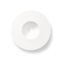 DIBBERN - Cross-White Pure - Diep bord brede rand 26cm 0,25l mat